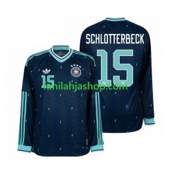 Saksa Pelipaidat Nico Schlotterbeck 15 World Cup Vieraspelipaita 2026 Pitkähihainen ,Miehet