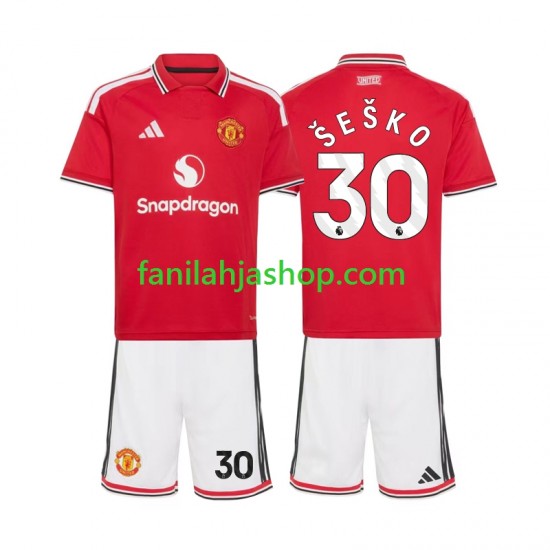 Manchester United Pelipaidat Benjamin Sesko 30 Kotipelipaita 2026-2027 Lyhythihainen ,Lapset