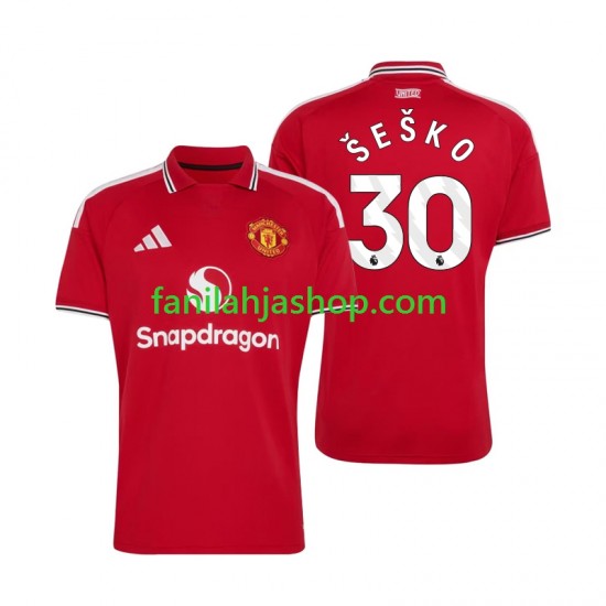 Manchester United Pelipaidat Benjamin Sesko 30 Kotipelipaita 2026-2027 Lyhythihainen ,Miehet