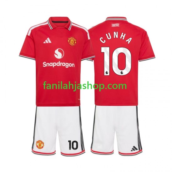 Manchester United Pelipaidat Matheus Cunha 10 Kotipelipaita 2026-2027 Lyhythihainen ,Lapset