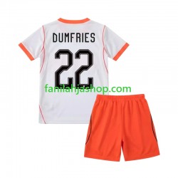Alankomaat Pelipaidat Denzel Dumfries 22 World Cup Vieraspelipaita 2026 Lyhythihainen ,Lapset