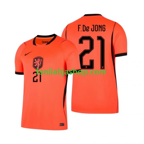 Alankomaat Pelipaidat Frenkie de Jong 21 World Cup Kotipelipaita 2026 Lyhythihainen ,Miehet