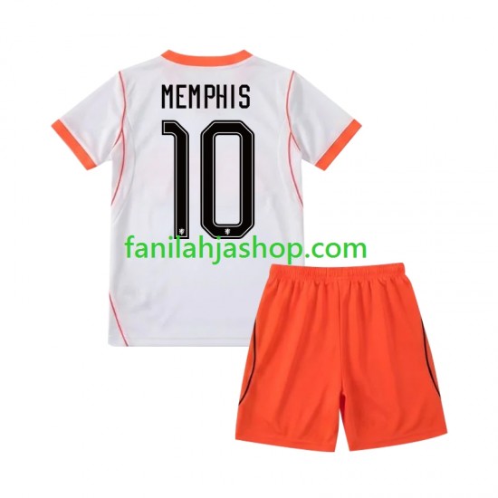 Alankomaat Pelipaidat Memphis Depay 10 World Cup Vieraspelipaita 2026 Lyhythihainen ,Lapset