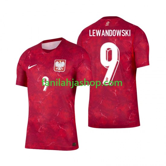 Puola Pelipaidat Robert Lewandowski 9 Vieraspelipaita 2026 Lyhythihainen ,Miehet