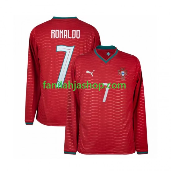 Portugali Pelipaidat Cristiano Ronaldo 7 World Cup Kotipelipaita 2026 Pitkähihainen ,Miehet