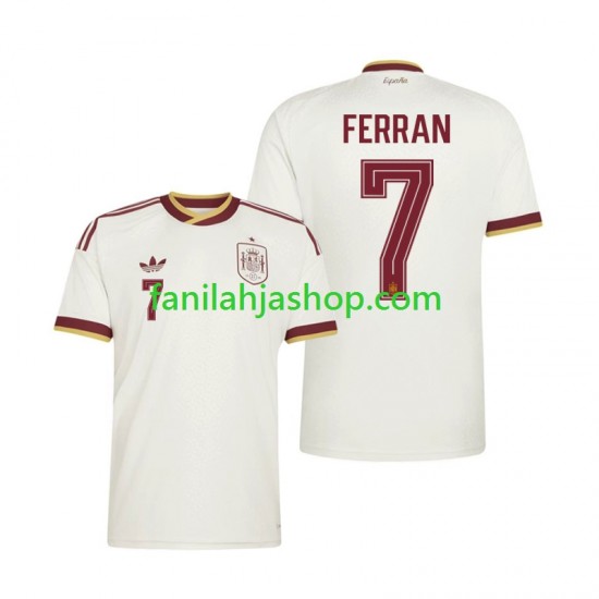 Espanja Pelipaidat Ferran Torres 7 World Cup Vieraspelipaita 2026 Lyhythihainen ,Miehet