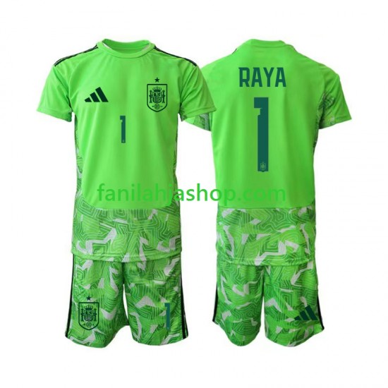 Espanja Pelipaidat David Raya 1 6th Green color World Cup Maalivahdin 2026 Lyhythihainen ,Lapset