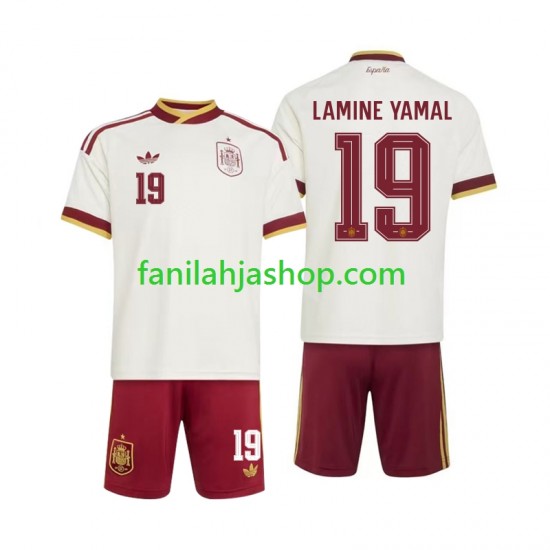 Espanja Pelipaidat Lamine Yamal 19 World Cup Vieraspelipaita 2026 Lyhythihainen ,Lapset