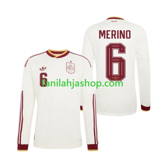 Espanja Pelipaidat Mikel Merino 6 World Cup Vieraspelipaita 2026 Pitkähihainen ,Miehet