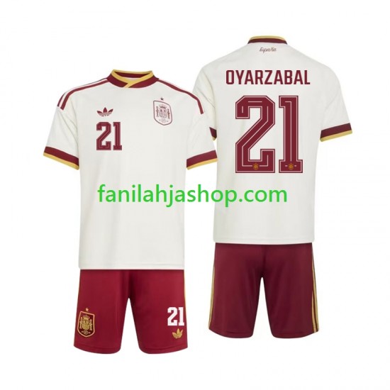 Espanja Pelipaidat Mikel Oyarzabal 21 World Cup Vieraspelipaita 2026 Lyhythihainen ,Lapset