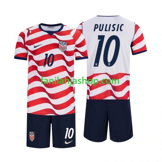 Yhdysvallat Pelipaidat Christian Pulisic 10 World Cup Kotipelipaita 2026 Lyhythihainen ,Lapset