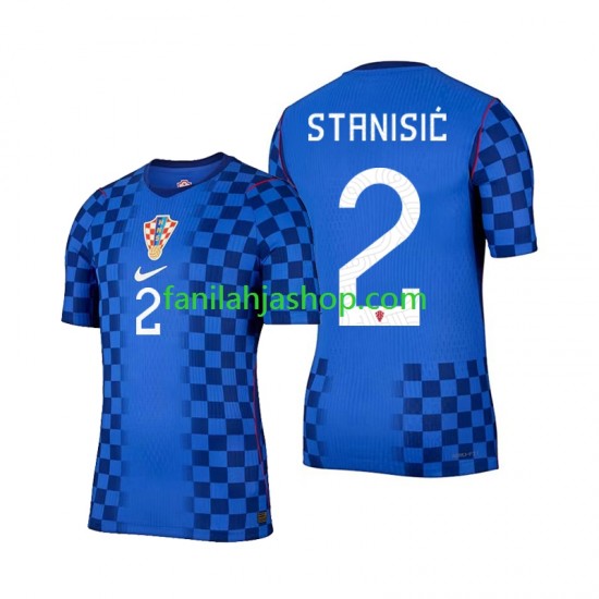 Kroatia Pelipaidat Josip Stanisic 2 World Cup Vieraspelipaita 2026 Lyhythihainen ,Miehet