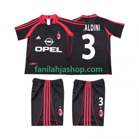 AC Milan Pelipaidat MALDINI 3 2000 2001 Retro Kolmaspelipaita Lyhythihainen ,Lapset