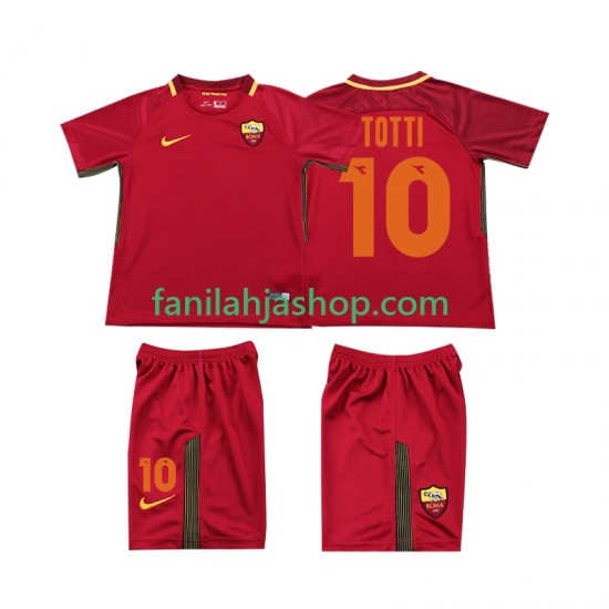 AS Roma Pelipaidat Totti 10 2017-2018 Retro Kotipelipaita Lyhythihainen ,Lapset