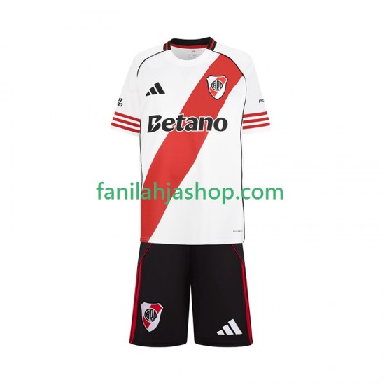 CA River Plate Pelipaidat Kotipelipaita 2025-2026 Lyhythihainen ,Lapset