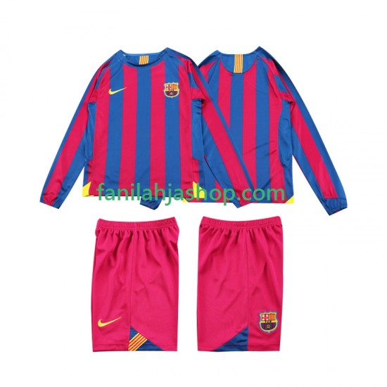 FC Barcelona Pelipaidat 2005 Retro Kotipelipaita 2006 Pitkähihainen ,Lapset