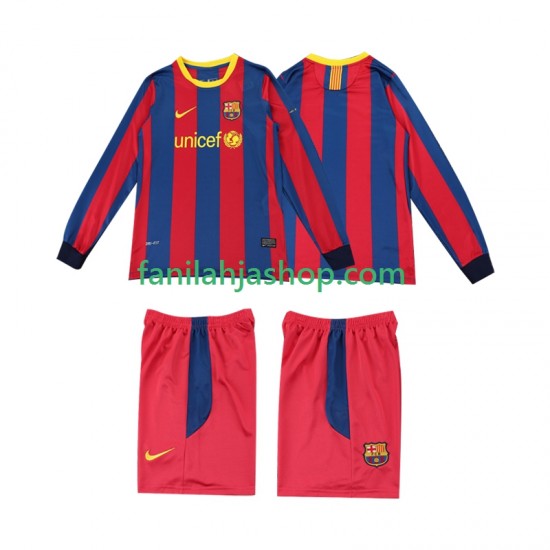 FC Barcelona Pelipaidat Retro Kotipelipaita 2011 2010 Pitkähihainen ,Lapset