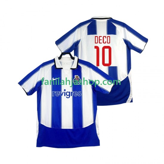 FC Porto Pelipaidat DECO 10 2003 Retro Kotipelipaita 2004 Lyhythihainen ,Miehet