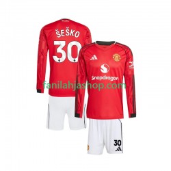 Manchester United Pelipaidat Benjamin Sesko 30 Kotipelipaita 2025-2026 Pitkähihainen ,Lapset
