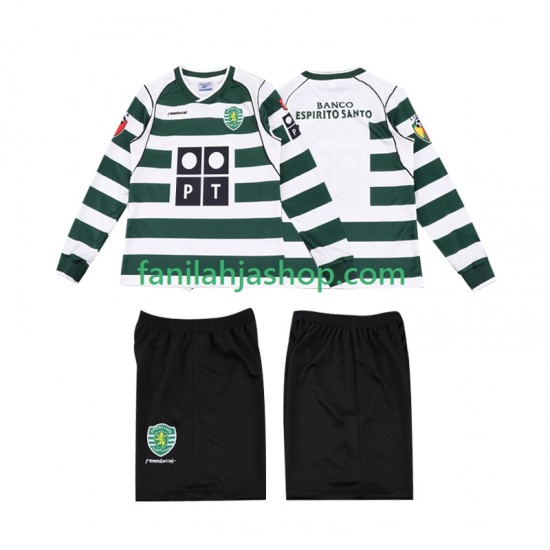 Sporting CP Pelipaidat 2001 2003 Retro Kotipelipaita Pitkähihainen ,Lapset