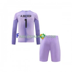 Liverpool Pelipaidat A.Becker 1 Maalivahdin Kotipelipaita 2022-2023 Pitkähihainen ,Lapset