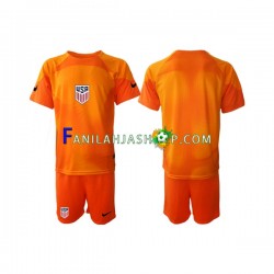 Yhdysvallat Pelipaidat Maalivahdin Kotipelipaita World Cup 2022 Lyhythihainen ,Lapset