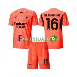 AC Milan Pelipaidat Mike Maignan 16 Maalivahdin Neljäspelipaita 2024-2025 Lyhythihainen ,Lapset