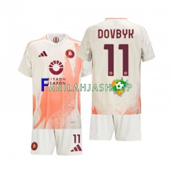 AS Roma Pelipaidat Artem Dovbyk 11 Vieraspelipaita 2024-2025 Lyhythihainen ,Lapset