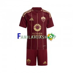 AS Roma Pelipaidat Kotipelipaita 2024-2025 Lyhythihainen ,Lapset