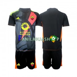 AS Roma Pelipaidat Maalivahdin Kotipelipaita 2024-2025 Lyhythihainen ,Lapset