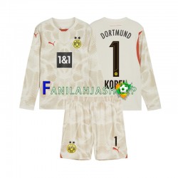 Borussia Dortmund Pelipaidat Gregor Kobel 1 Maalivahdin Kotipelipaita 2024-2025 Pitkähihainen ,Lapset
