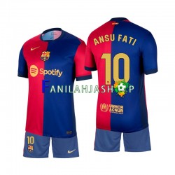 FC Barcelona Pelipaidat Ansu Fati 10 Kotipelipaita 2024-2025 Lyhythihainen ,Lapset