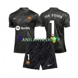 FC Barcelona Pelipaidat Ter Stegen 1 Maalivahdin Kolmaspelipaita 2024-2025 Lyhythihainen ,Lapset