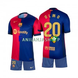 FC Barcelona Pelipaidat Olmo 20 Kotipelipaita 2024-2025 Lyhythihainen ,Lapset