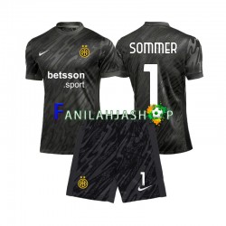 Inter Milan Pelipaidat Yann Sommer 1 Maalivahdin Kolmaspelipaita 2024-2025 Lyhythihainen ,Lapset