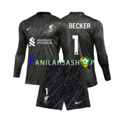 Liverpool Pelipaidat Alisson Becker 1 Maalivahdin Kotipelipaita 2024-2025 Pitkähihainen ,Lapset
