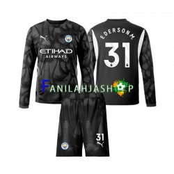Manchester City Pelipaidat Ederson Moraes 31 Maalivahdin Neljäspelipaita 2024-2025 Pitkähihainen ,Lapset