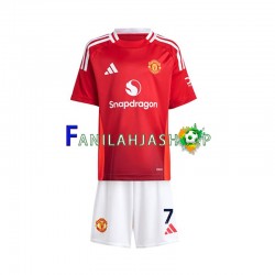 Manchester United Pelipaidat Cristiano Ronaldo 7 Kotipelipaita 2024-2025 Lyhythihainen ,Lapset