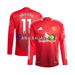 Manchester United Pelipaidat Rasmus Hojlund 11 Kotipelipaita 2024-2025 Pitkähihainen ,Miehet