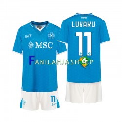 Napoli Pelipaidat Lukaku 11 Kotipelipaita 2024-2025 Lyhythihainen ,Lapset