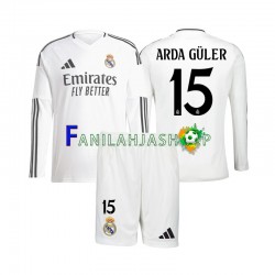 Real Madrid Pelipaidat Arda Guler 15 Kotipelipaita 2024-2025 Pitkähihainen ,Lapset