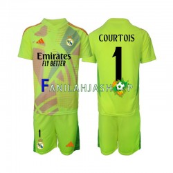Real Madrid Pelipaidat COURTOIS 1 Maalivahdin Neljäspelipaita 2024-2025 Lyhythihainen ,Lapset