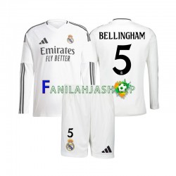 Real Madrid Pelipaidat Jude Bellingham 5 Kotipelipaita 2024-2025 Pitkähihainen ,Lapset