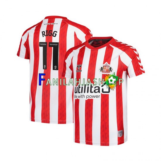Pelipaidat Sunderland Chris Rigg 11 Kotipelipaita 2024-2025 Lyhythihainen ,Miehet