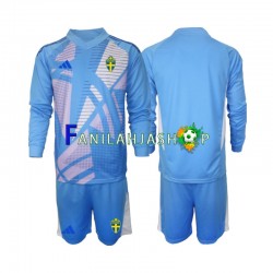 Ruotsi Pelipaidat Sininen Maalivahdin Vieraspelipaita 2024 Pitkähihainen ,Lapset