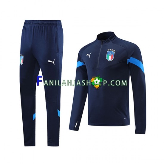 Italia Sininen Harjoituspaita + Treenihousut 2022-2023 SKU002
