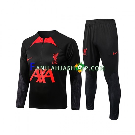 Liverpool Musta Harjoituspaita + Treenihousut 2022-2023 SKU001