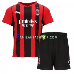 AC Milan Pelipaidat Kotipelipaita 2021-2022 Lyhythihainen ,Lapset