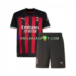 AC Milan Pelipaidat Kotipelipaita 2022-2023 Lyhythihainen ,Lapset