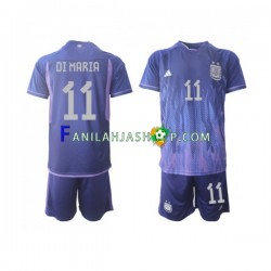 Argentiina Pelipaidat Di Maria 11 Vieraspelipaita World Cup 2022 Lyhythihainen ,Lapset